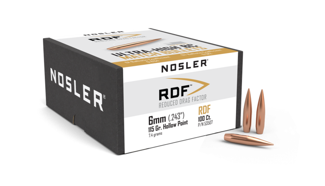 Nosler RDF RDF - 6mm 115g HPBT (100ct) Bullets 53507