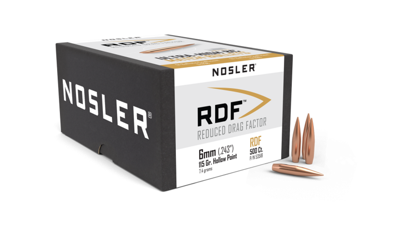 Nosler RDF RDF - 6mm 115g HPBT (500ct) Bullets 53518