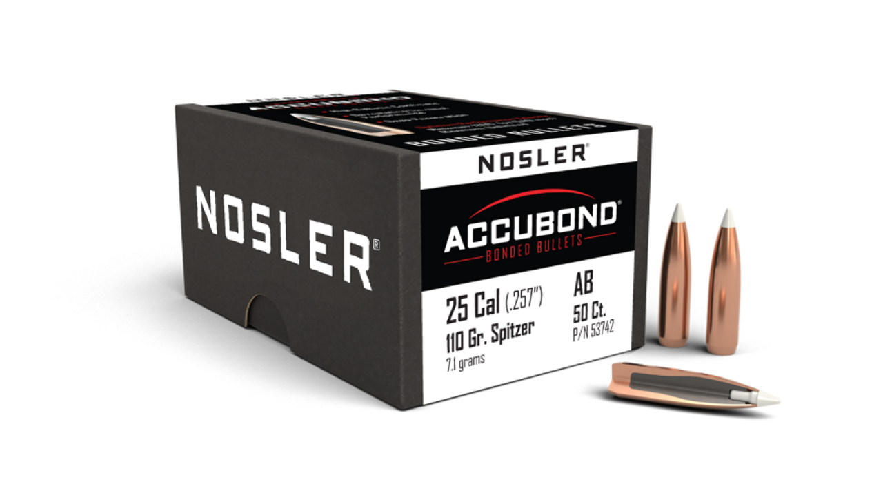 Nosler AccuBond AB - 25 110g SP (50ct) Bullets 53742