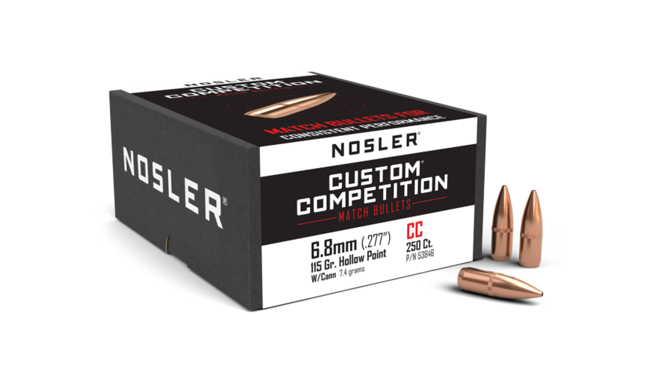 Nosler Custom Competition CC - 6.8mm 115g HPBT C530 (250ct) Bullets 53846