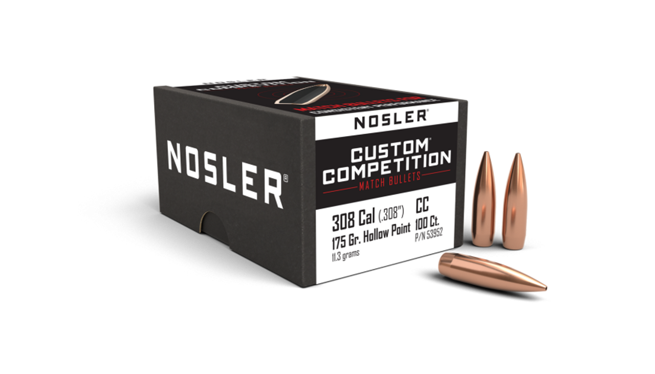 Nosler Custom Competition CC - 30 175g HPBT (100ct) Bullets 53952