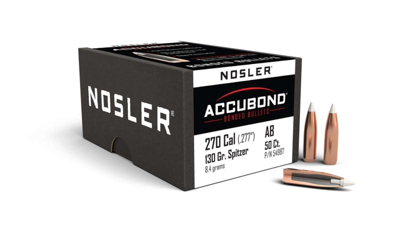 Nosler AccuBond AB - 270 130g SP (50ct) Bullets 54987