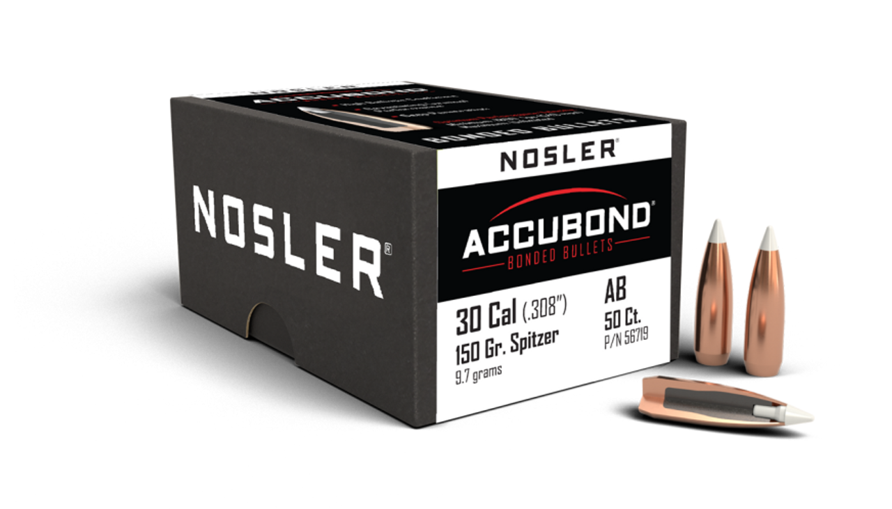 Nosler AccuBond AB - 30 150g SP (50ct) Bullets 56719