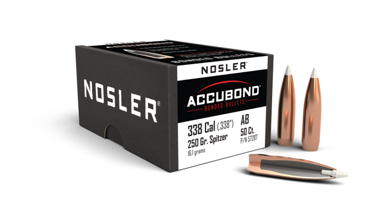 Nosler AccuBond AB - 338 250g SP (50ct) Bullets 57287