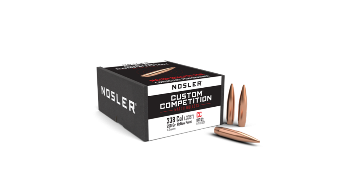 Nosler Custom Competition CC - 338 250g HPBT (100ct) Bullets 57520