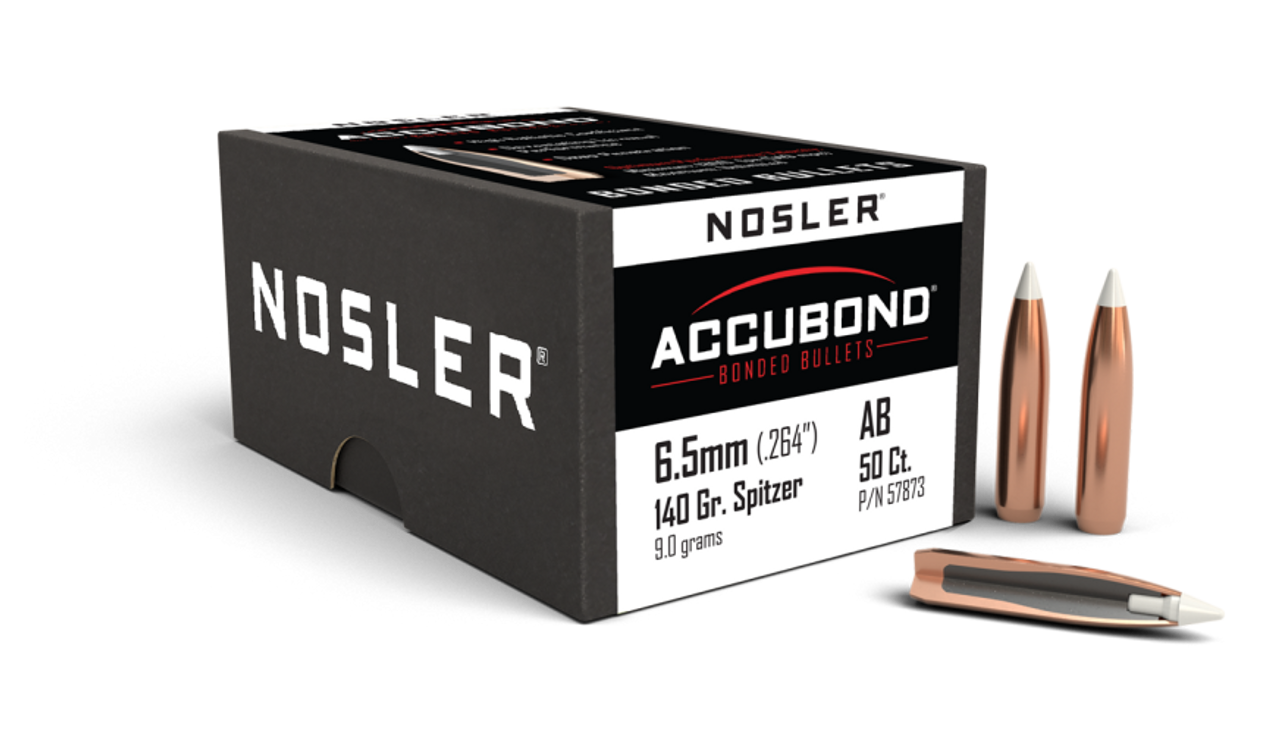 Nosler AccuBond AB - 6.5mm 140g SP (50ct) Bullets 57873