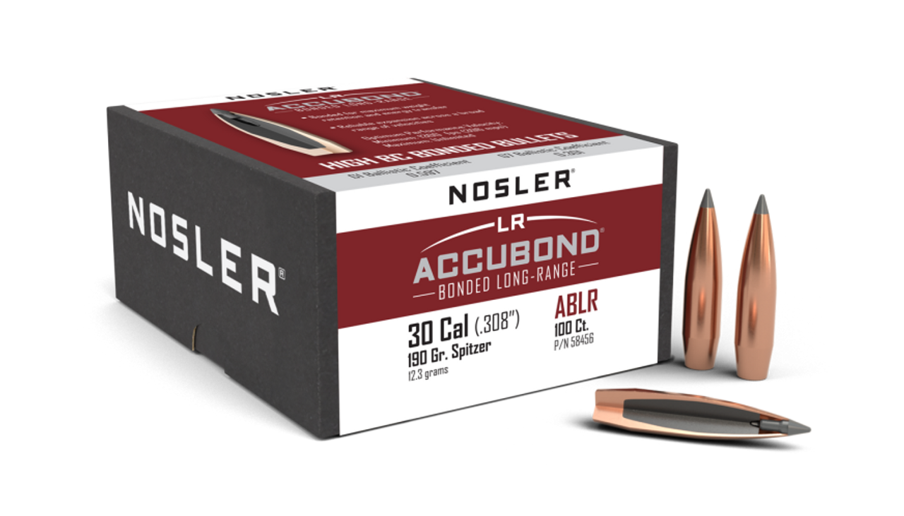 Nosler AccuBond Long Range ABLR - 30 190g SP (100ct) Bullets 58456