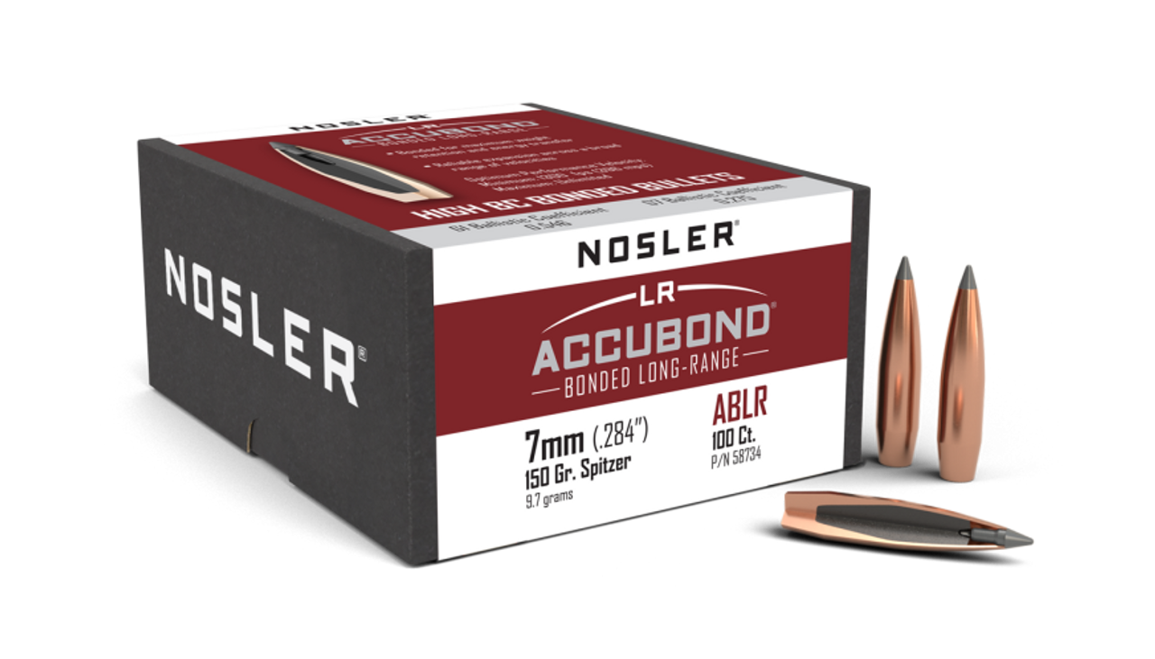 Nosler AccuBond Long Range ABLR - 7mm 150g SP (100ct) Bullets 58734
