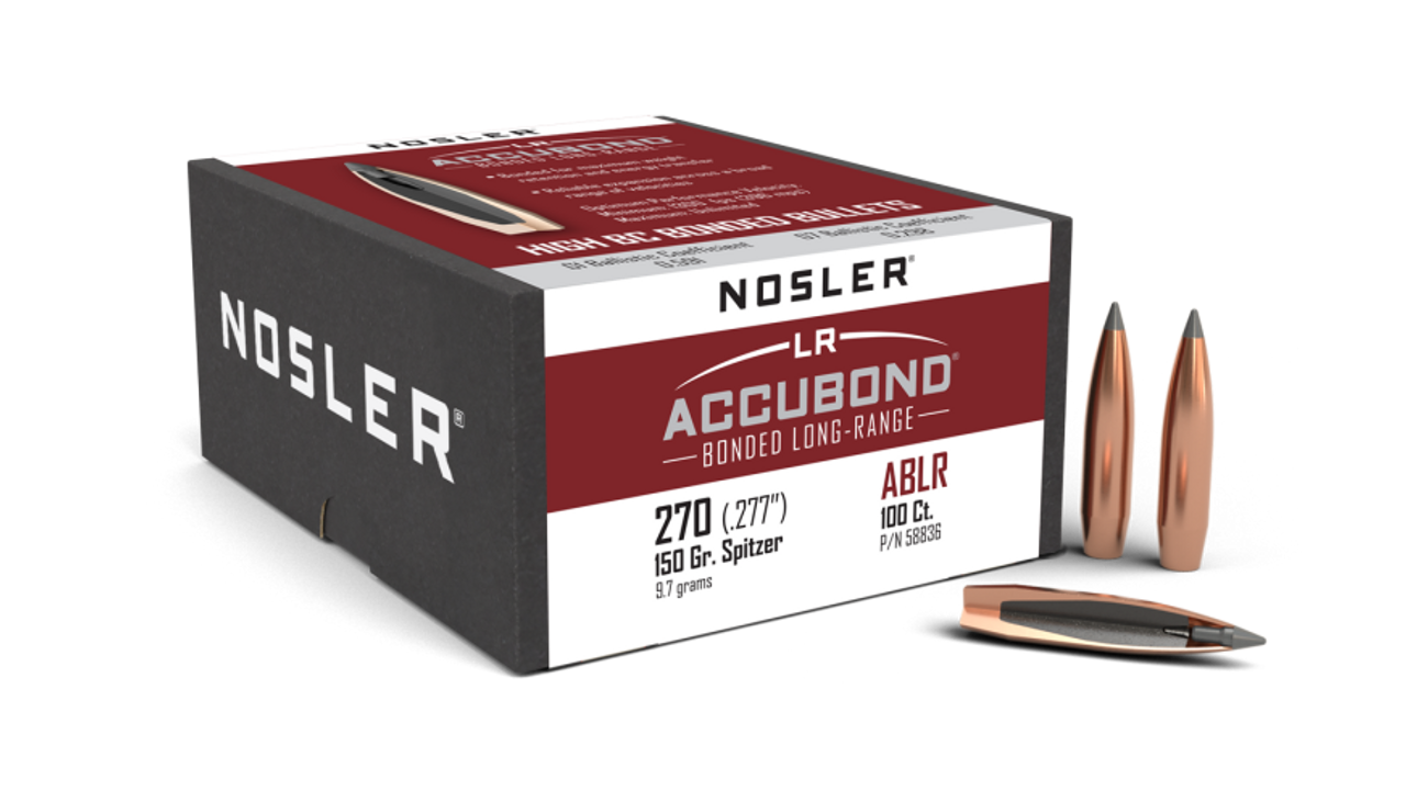 Nosler AccuBond Long Range ABLR - 270 150g SP (100ct) Bullets 58836