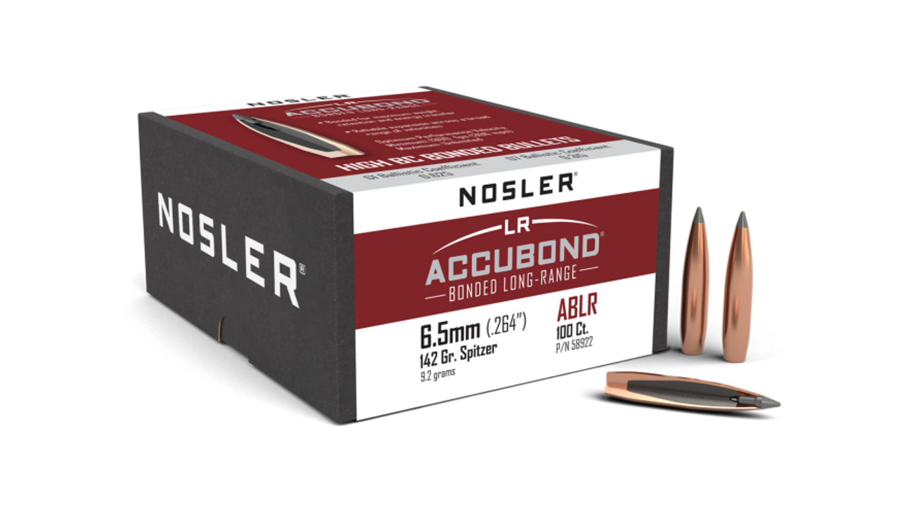 Nosler AccuBond Long Range ABLR - 6.5mm 142g SP (100ct) Bullets 58922