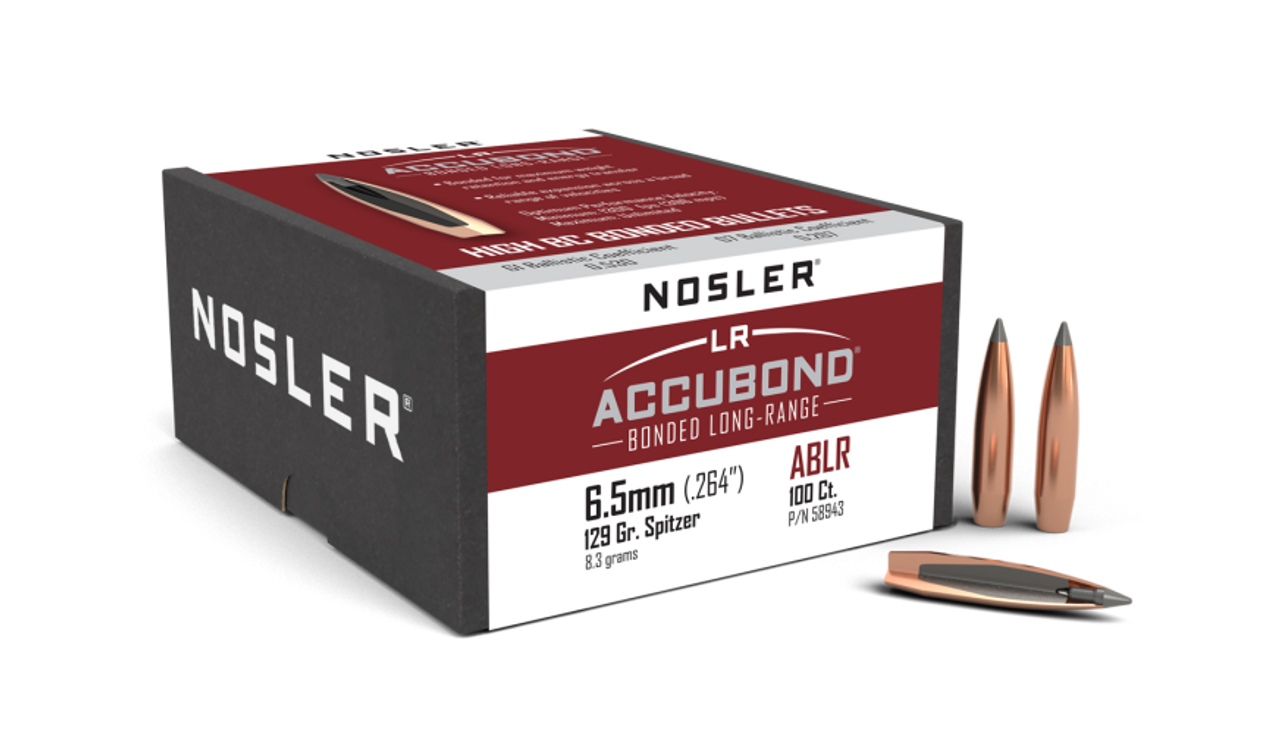 Nosler AccuBond Long Range ABLR - 6.5mm 129g SP (100ct) Bullets 58943