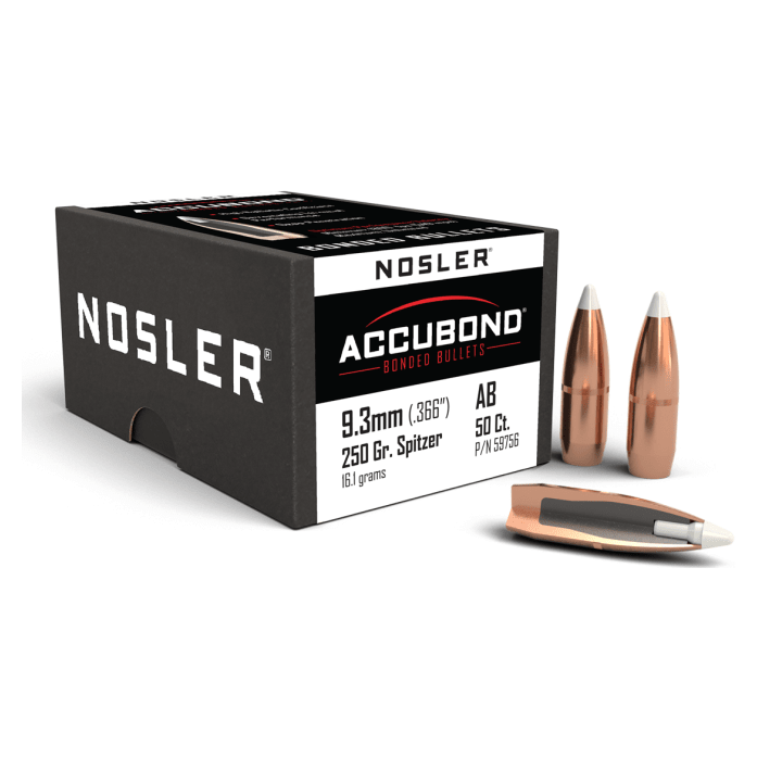 Nosler AccuBond AB - 9.3mm 250g SP C770 (50ct) Bullets 59756