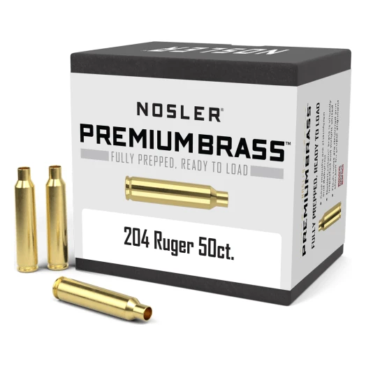 Nosler Premium Brass Box - 204 Rug (50ct) 10056