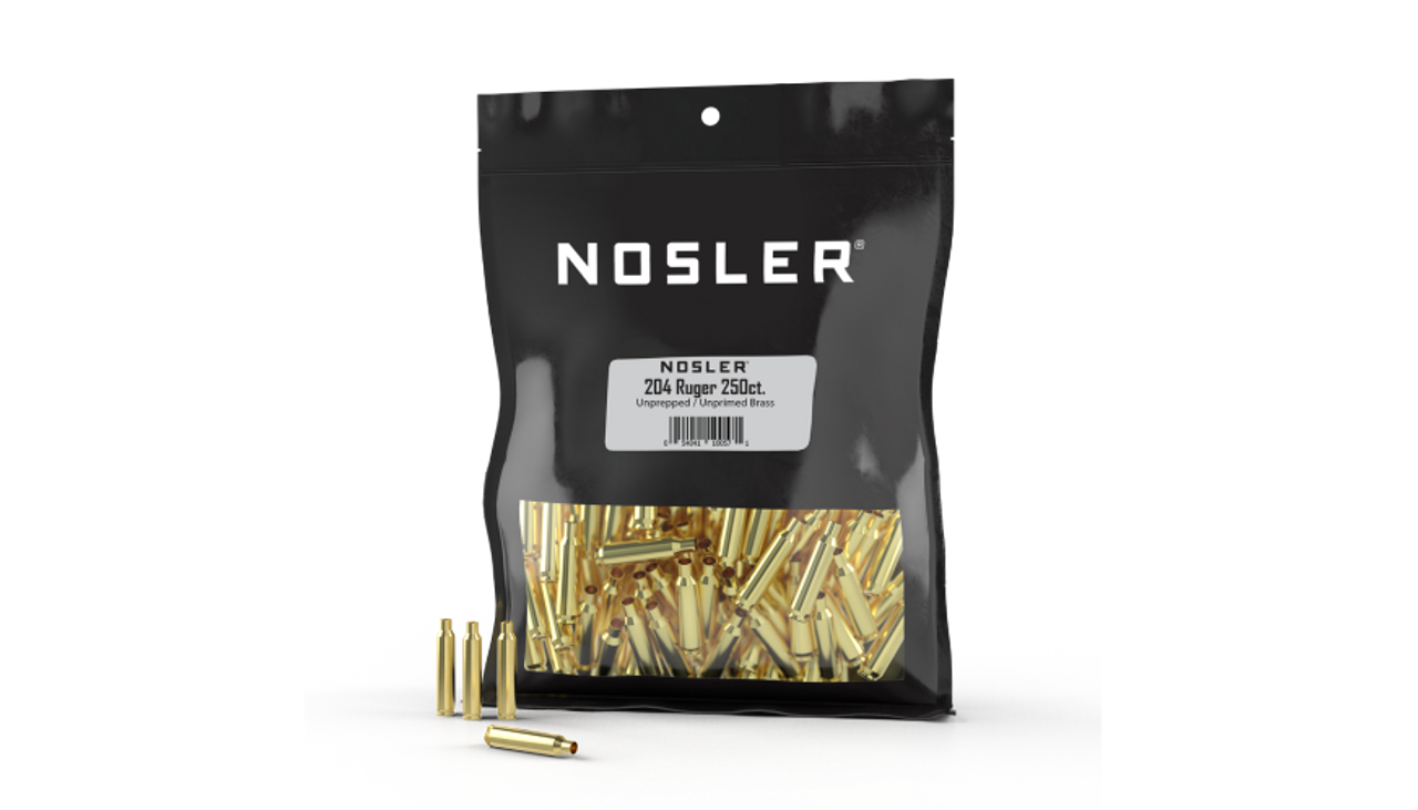 Nosler Brass - 204 Rug (250ct) Bulk Brass Bag 10057