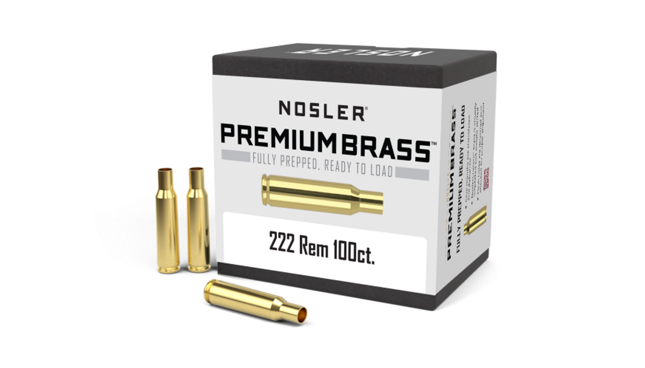 Nosler Premium Brass Box - 222 Rem (100ct) 10058