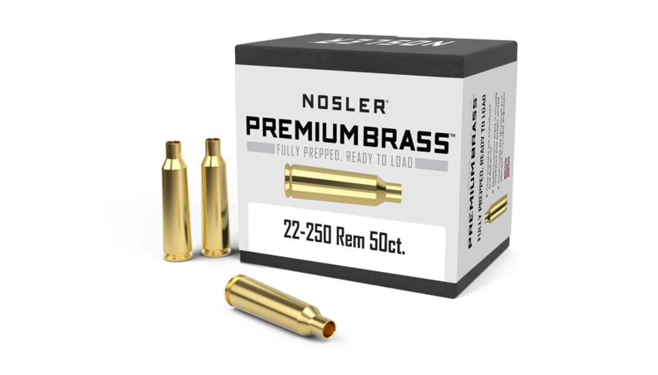 Nosler Premium Brass Box - 22-250 Rem (50ct) 10065