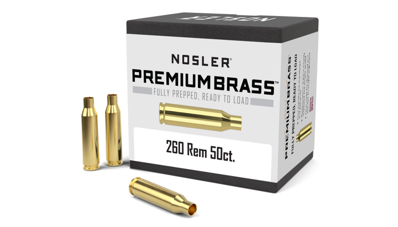 Nosler Premium Brass Box - 260 Rem (50ct) 11354