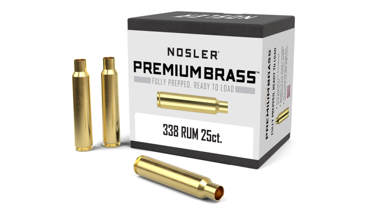 Nosler Premium Brass Box - 338 RUM (25ct) 11912