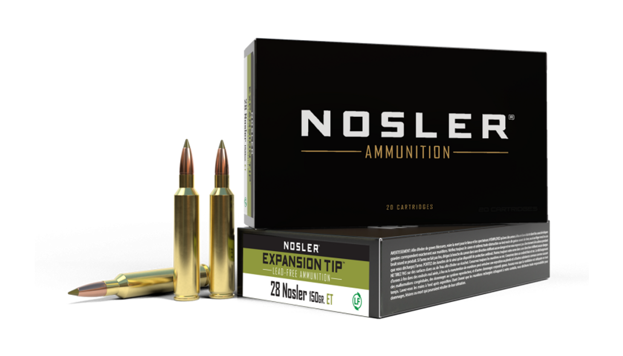 Nosler E-Tip ETA - 28 Nosler 150g ET SP (20ct) Ammunition 40039