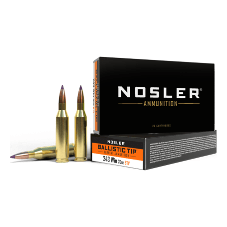 Nosler BT Varmint BTA - 243 Win 70g BT SP (20ct) Ammunition 40041