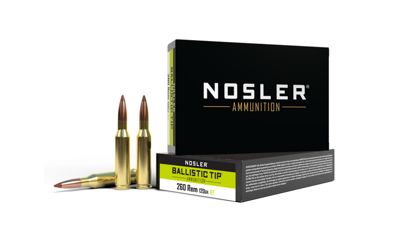 Nosler Ballistic Tip BTA - 260 Rem 120g BT SP (20ct) Ammunition 40056