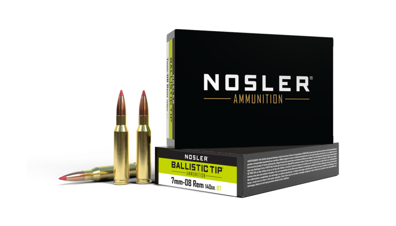 Nosler Ballistic Tip BTA - 7mm-08 Rem 140g BT SP (20ct) Ammunition 40059