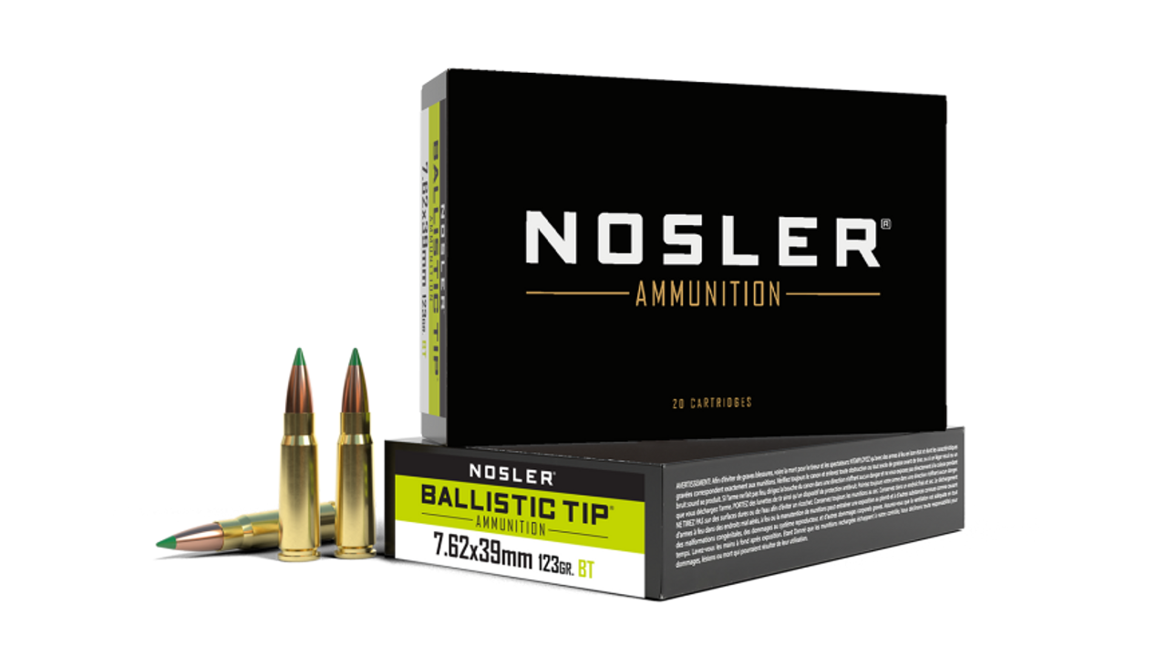 Nosler Ballistic Tip BTA - 7.62x39 123g BT SP (20ct) Ammunition 40069