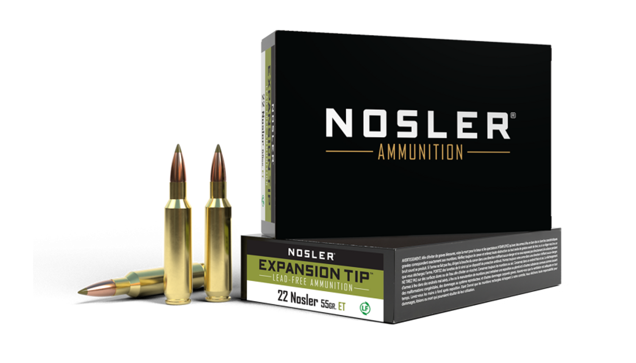 Nosler E-Tip ETA - 22 Nosler 55g ET SP (20ct) Ammunition 40140