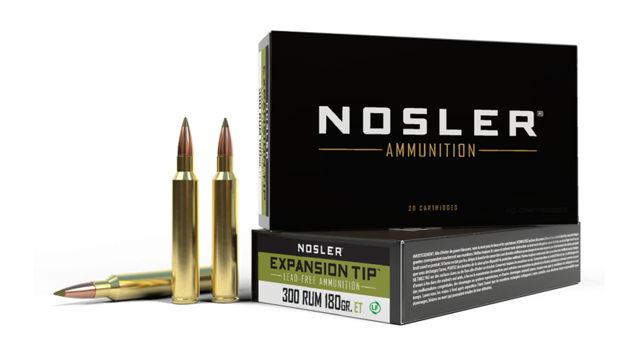 Nosler E-Tip ETA - 300 RUM 180g ET SP (20ct) Ammunition 40144