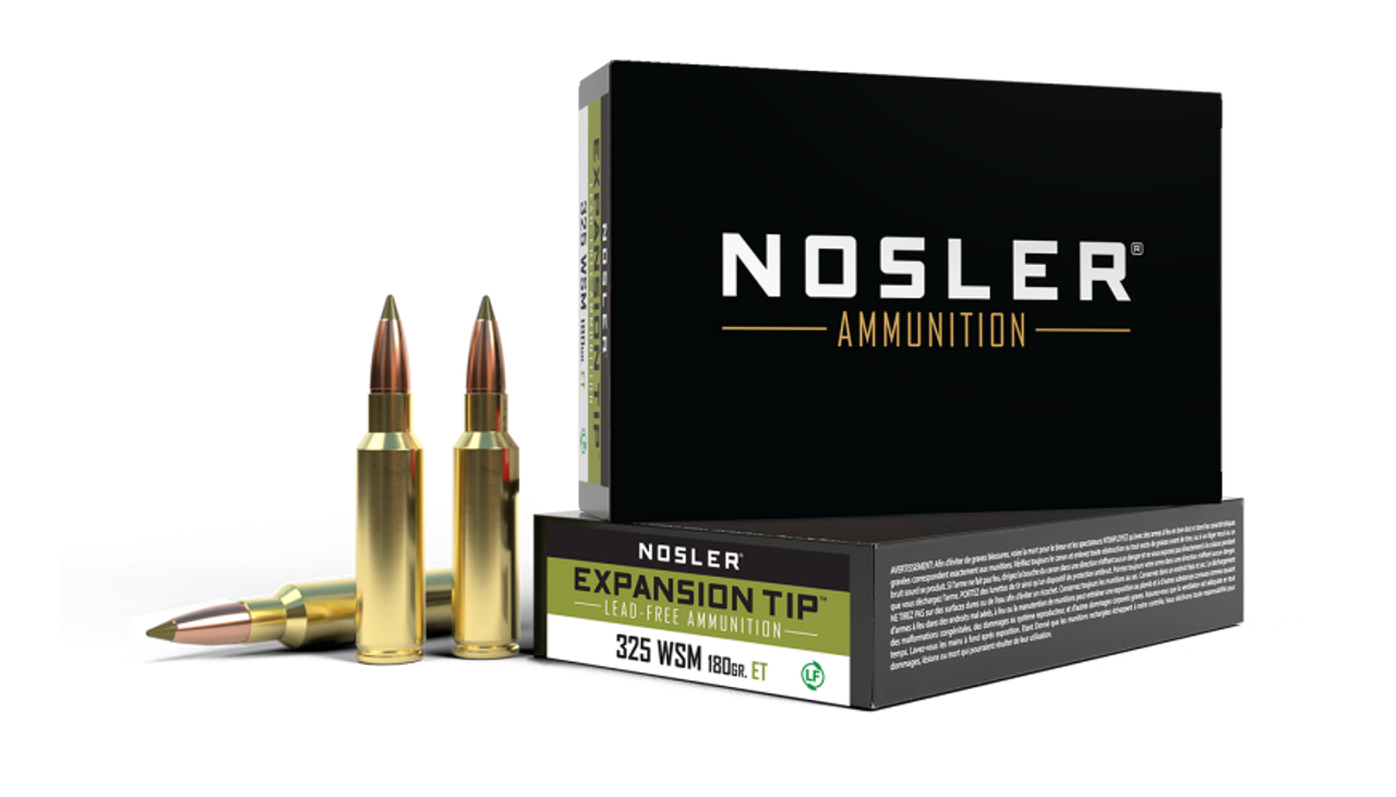 Nosler E-Tip ETA - 325 WSM 180g ET SP (20ct) Ammunition 40146