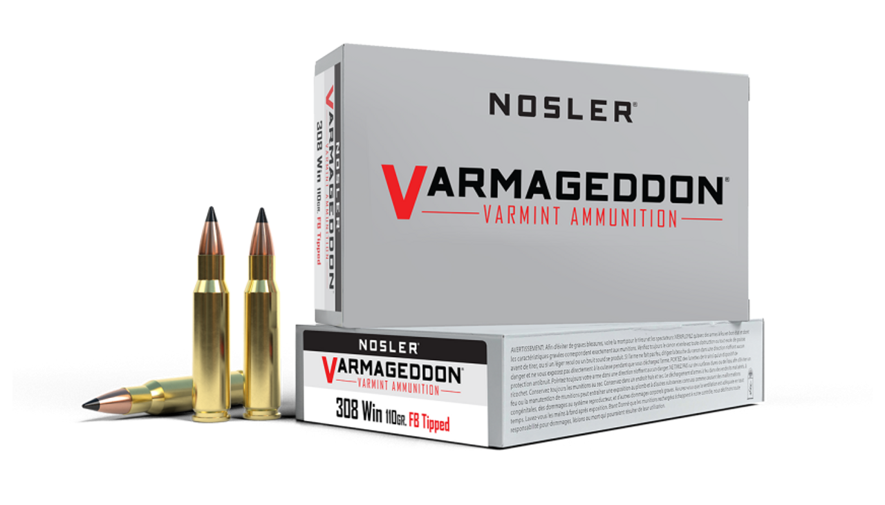 Nosler Varmageddon VGA - 308 WIN 110g VG FBT (20ct) Ammunition 40272
