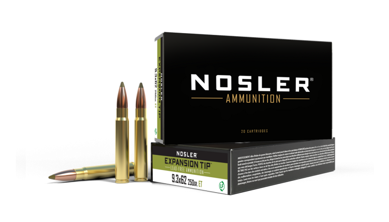 Nosler E-Tip ETA - 9.3x62 Mauser 250g ET SP (20ct) Ammunition 40393