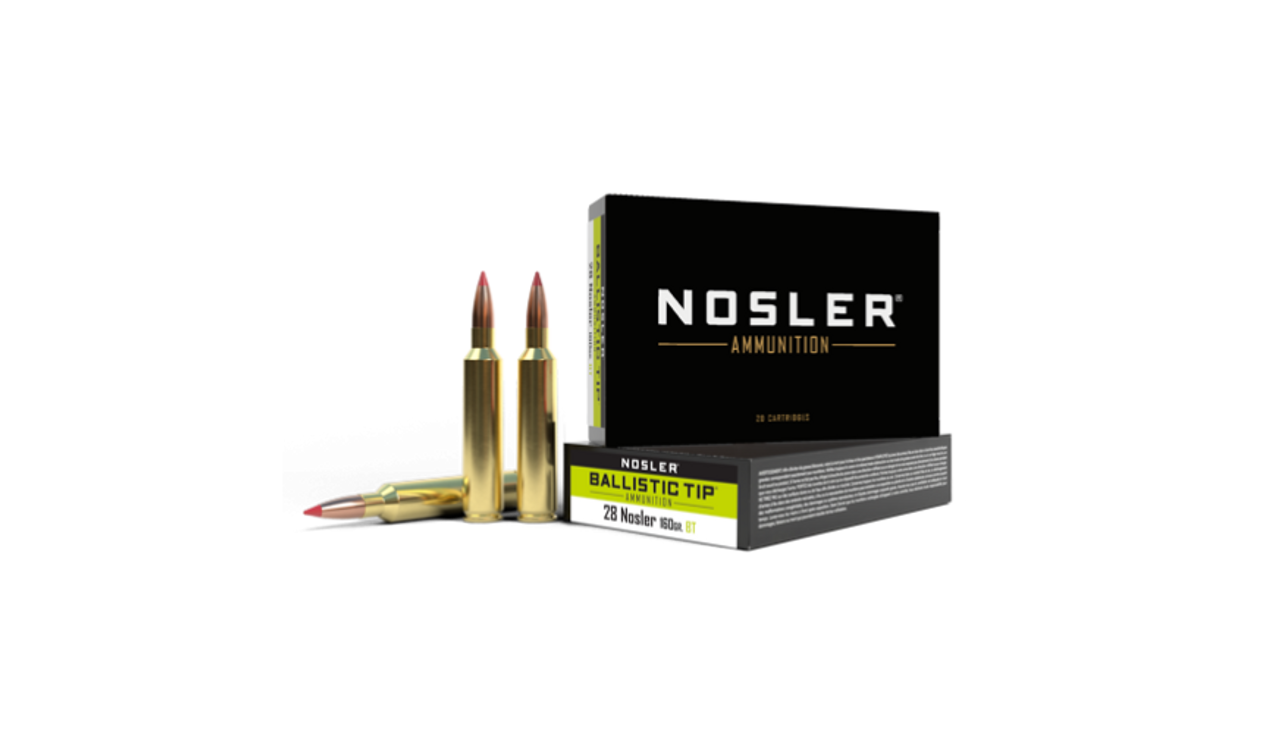Nosler Ballistic Tip BTA - 28 Nosler 160g BT SP (20ct) Ammunition 43463