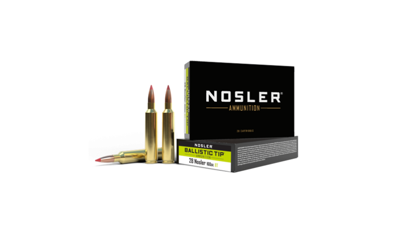 Nosler Ballistic Tip BTA - 28 Nosler 160g BT SP (20ct) Ammunition 43463