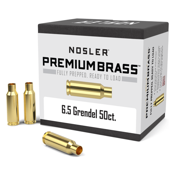 Nosler Premium Brass Box - 6.5mm Grendel (50ct) 44916