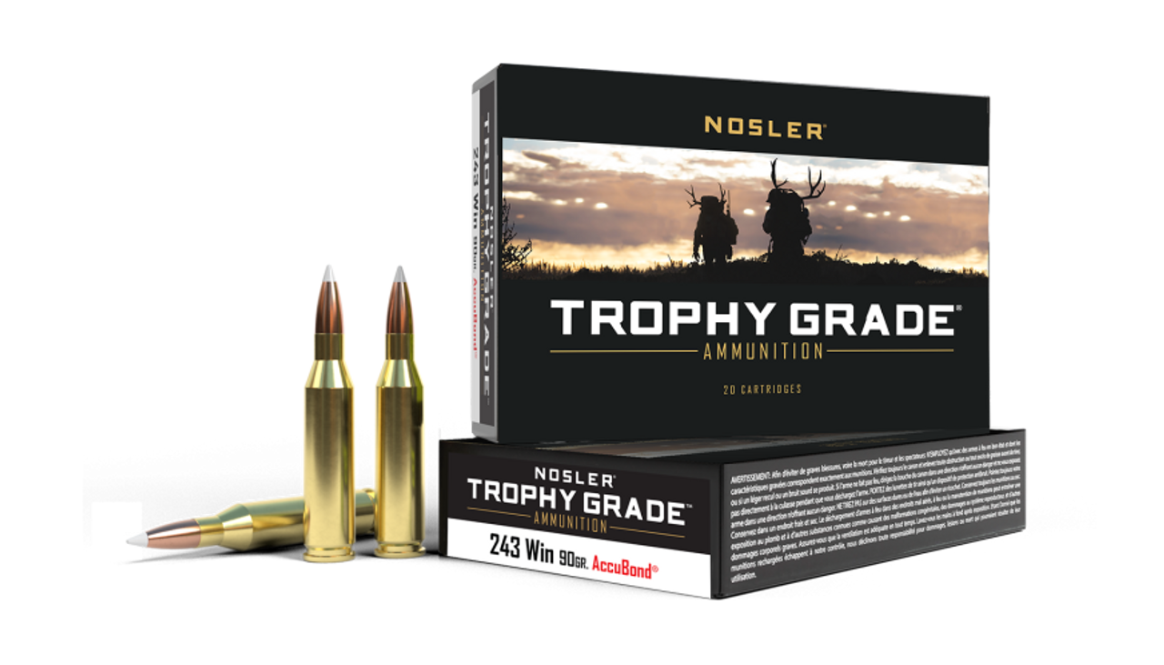 Nosler Trophy Grade TGA - 243 Win 90g AB SP (20ct) Ammunition 48263