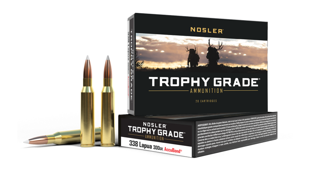 Nosler Trophy Grade TGA - 338 Lapua 300g AB SP (20ct) Ammunition 49323