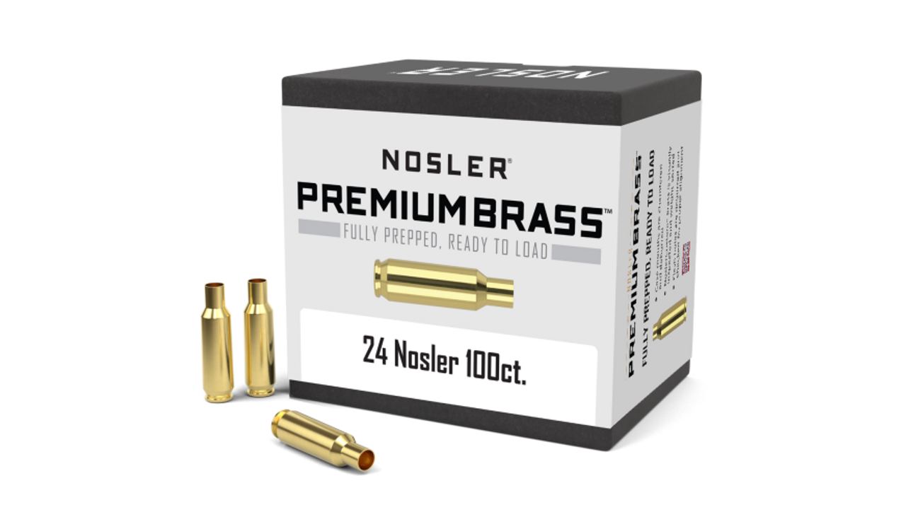 Nosler Premium Brass Box - 24 Nosler (100ct) 10085