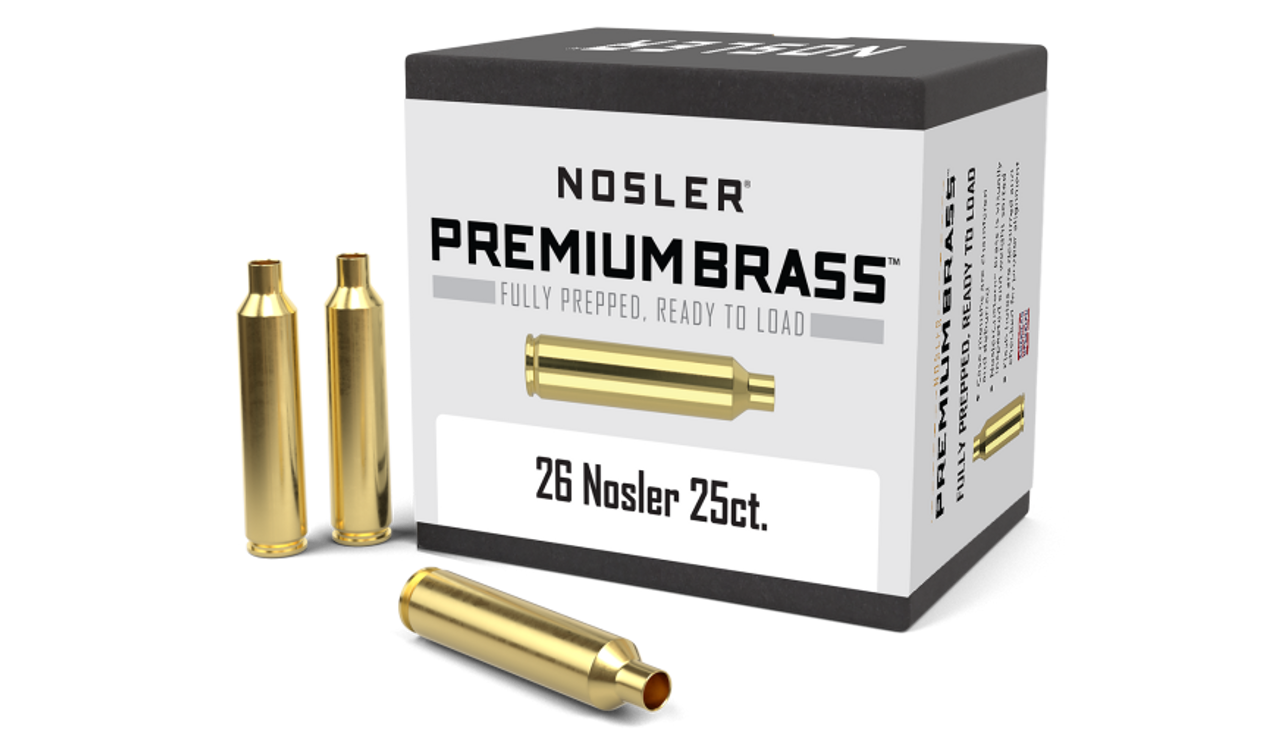 Nosler Premium Brass Box - 26 Nosler (25ct) 10140