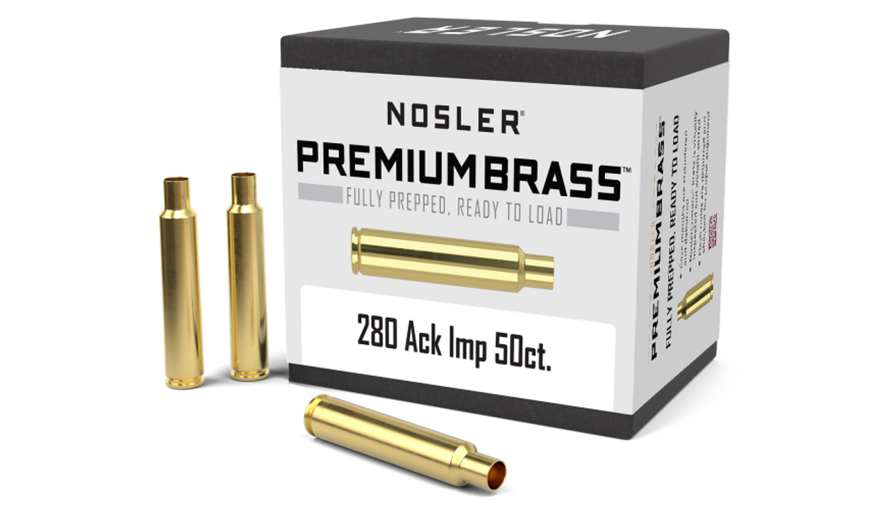 Nosler Premium Brass Box - 280 Ack Imp (50ct) 10175