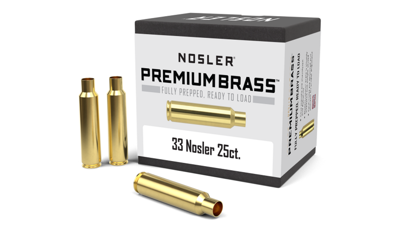 Nosler Premium Brass Box - 33 Nosler (25ct) 10222