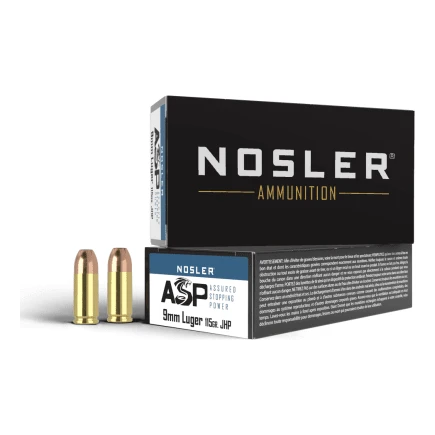 Nosler Assured Stopping Power (ASP) Handgun ASP - 9mm 115g HG JHP (50ct) Ammunition 51017