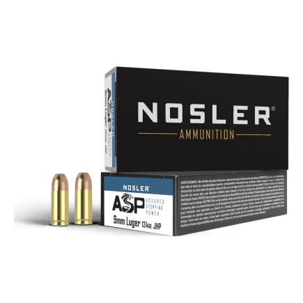 Nosler Assured Stopping Power (ASP) Handgun ASP - 9mm 124g HG JHP (50ct) Ammunition 51054