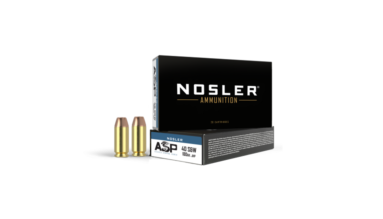 Nosler Assured Stopping Power (ASP) Handgun ASP - 40 S&W 180g HG JHP (50ct) Ammunition 51212