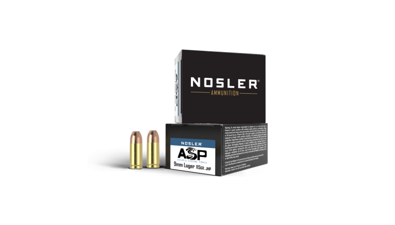 Nosler Assured Stopping Power (ASP) Handgun ASP - 9mm 115g HG JHP (20ct) Ammunition 51285