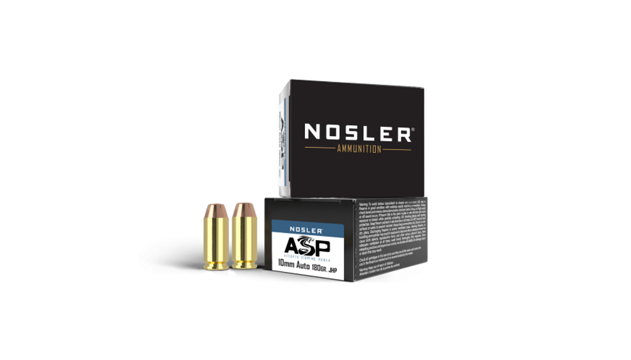 Nosler Assured Stopping Power (ASP) Handgun ASP - 10mm 180g HG JHP (20ct) Ammunition 51400