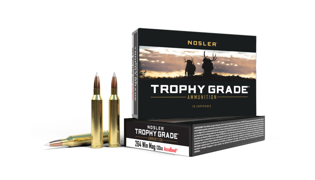 Nosler Trophy Grade TGA - 264 Win Mag 130g AB SP (20ct) Ammunition 60019