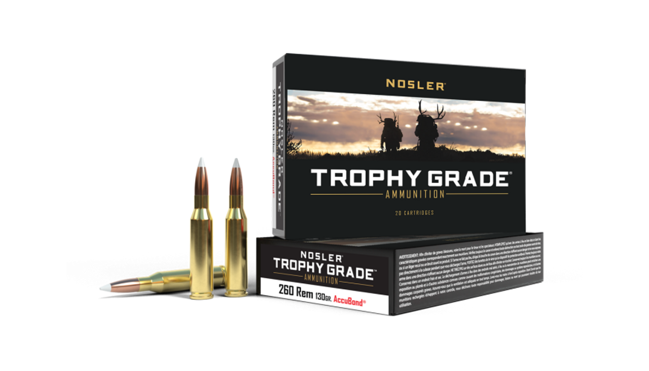 Nosler Trophy Grade TGA - 260 Rem 130g AB SP (20ct) Ammunition 60024
