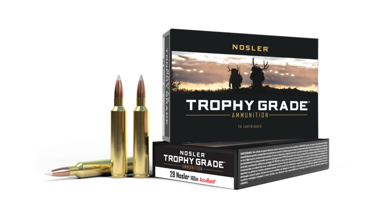 Nosler Trophy Grade TGA - 28 Nosler 160g AB SP (20ct) Ammunition 60035