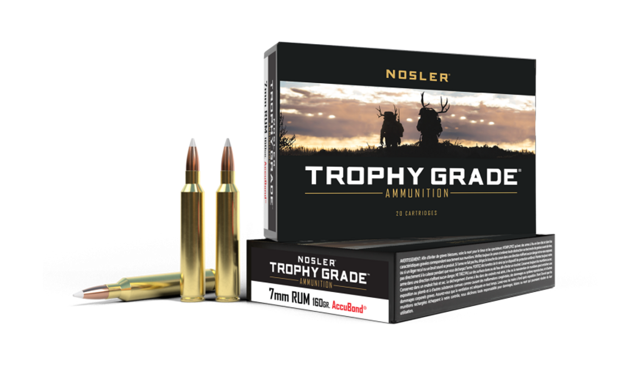 Nosler Trophy Grade TGA - 7mm RUM 160g AB SP (20ct) Ammunition 60048